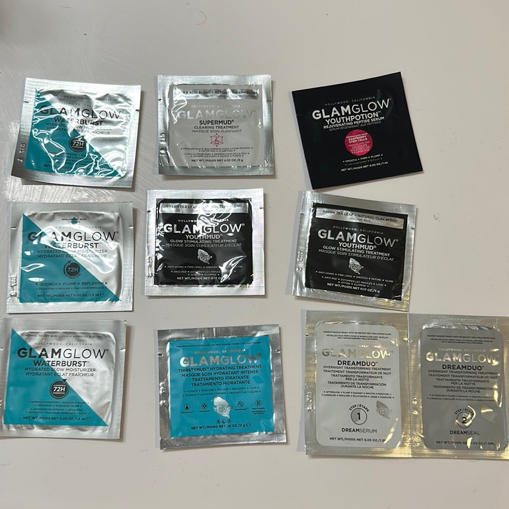 GlamGlow Sample Set - Great for Travel! Variety of products